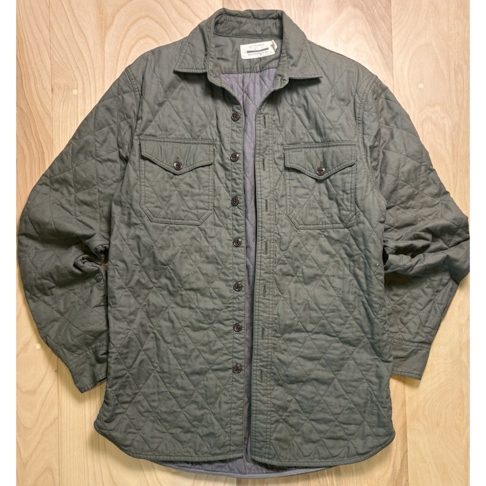 Guideboat Men's Thompson Twill Jacket Green Quilted Lined Lightweight S Outdoors